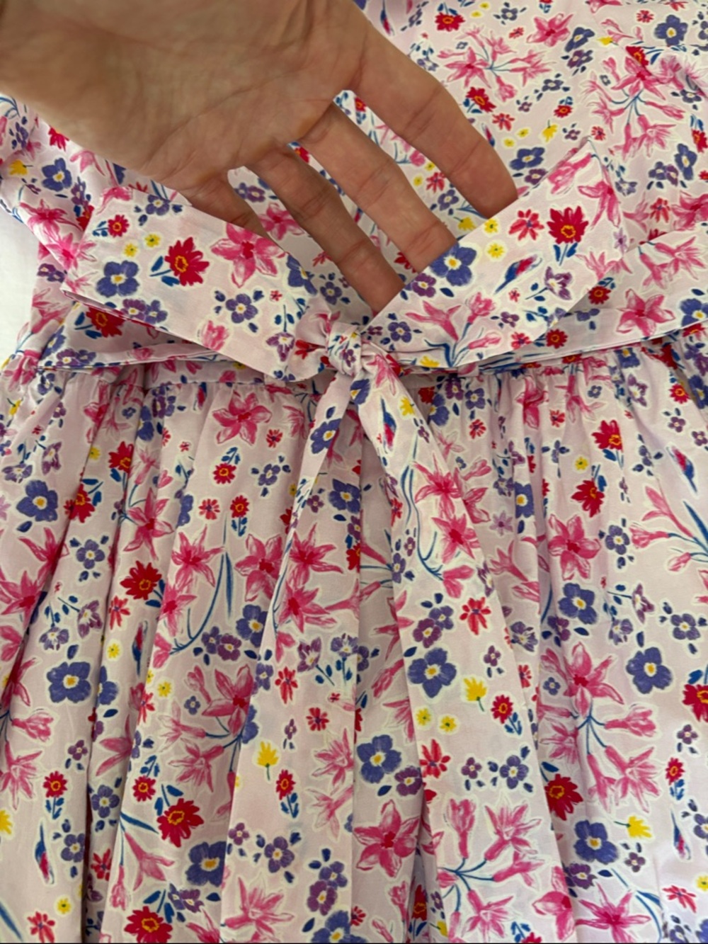Rachel Riley Pink Floral Ruffle-Collar Dress - Picture 4 of 6